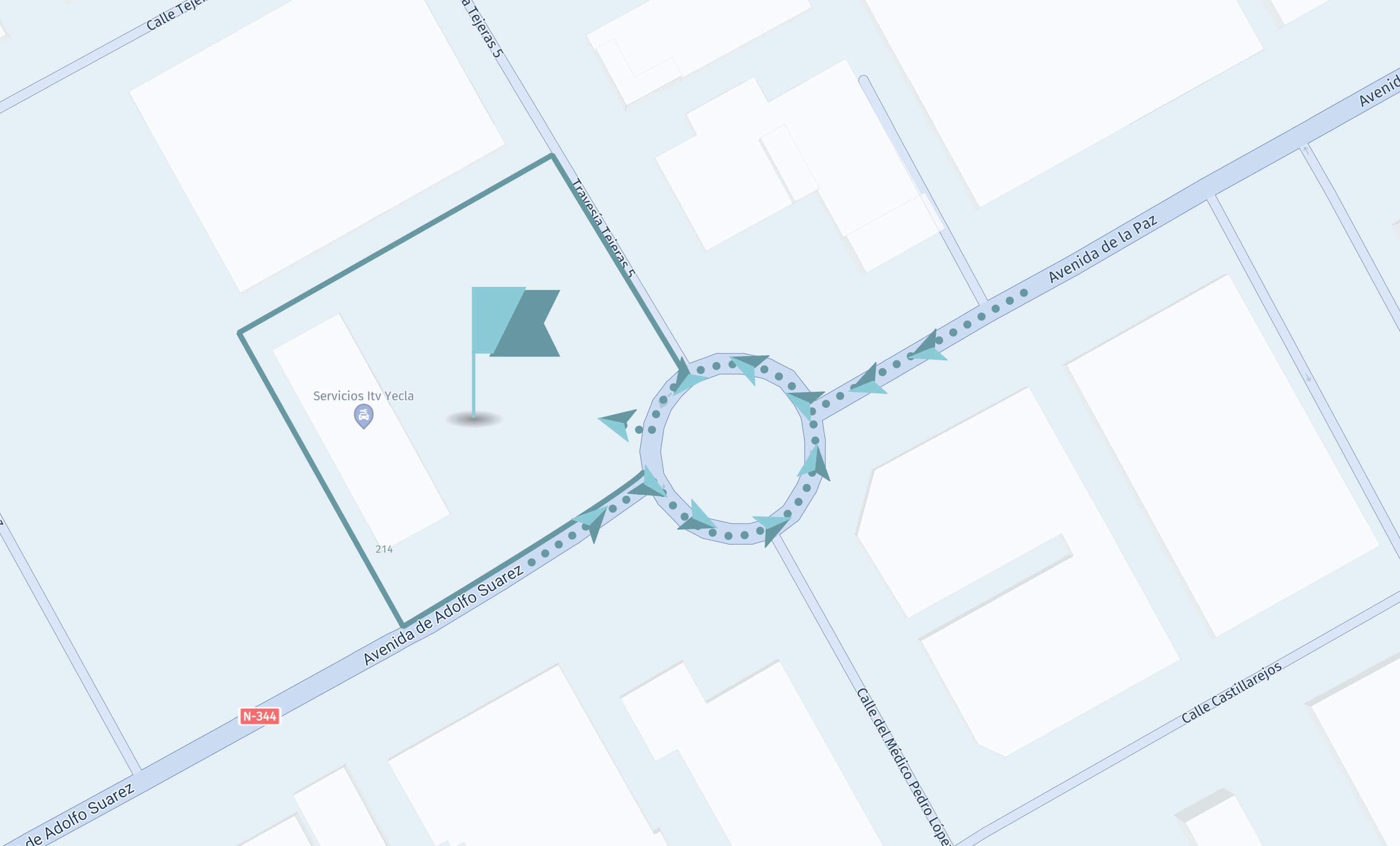 Mapa ITV La Rotonda Yecla Avenida Adolfo Suarez 78